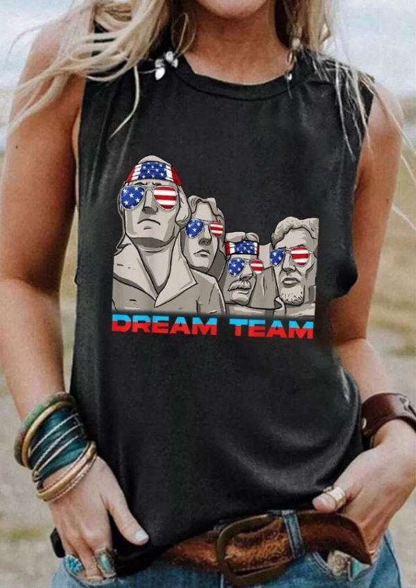 Dream Team Mt Rushmore 4 th of July Unisex Tank Top