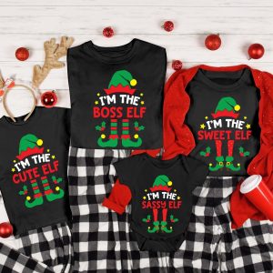 Elf Funny Matching Family Christmas I’m The Sassy T Shirt