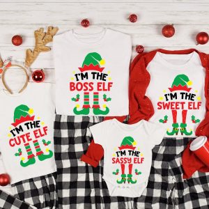 Elf Funny Matching Family Christmas I’m The Sassy T Shirt