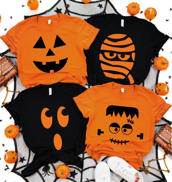 Family Halloween Pumpkin Face T Shirt