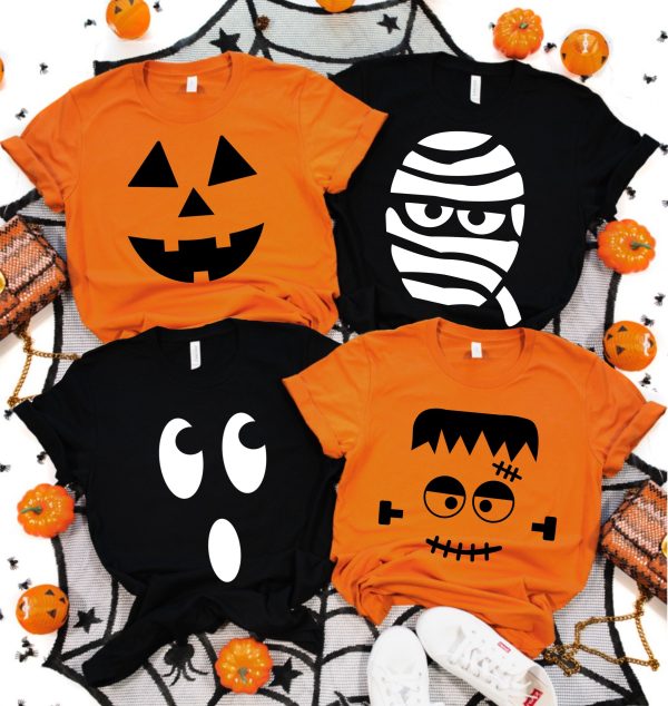 Family Halloween Pumpkin Face T Shirt