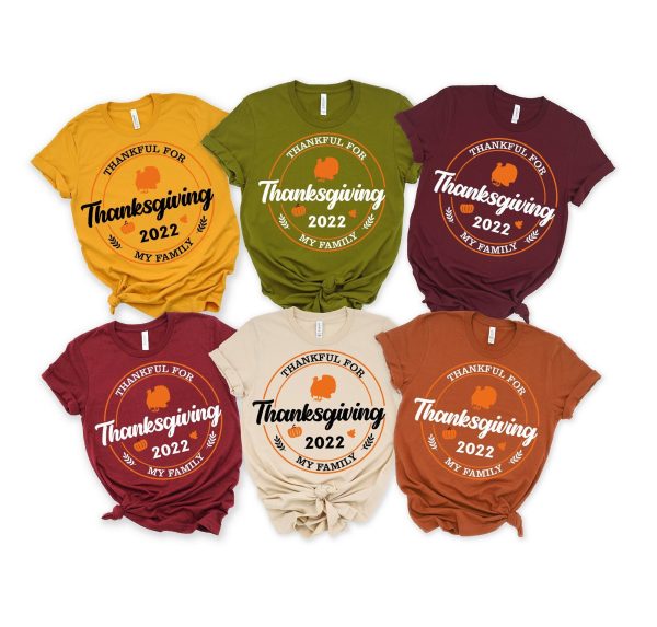 Family Thanksgiving 2022 Autumn Turkey Day Shirt