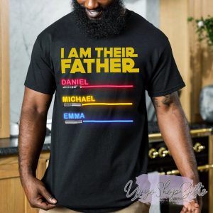 Father Personalized I Am Their Star Wars Daddy Lightsabers Shirt