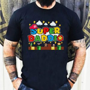 Fathers Day Shirts From Daughter Super Daddio New Dad Gamer Daddy Shirt