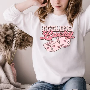 Feeling Lucky Valentines Day Sweatshirt Shirt 4