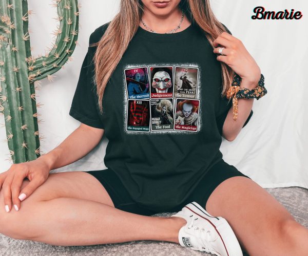 Horror Movie Tarot Cards Killers Shirt