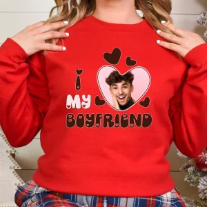 I Love My Girlfriend Valentines Heart Boyfriend Shirt 5