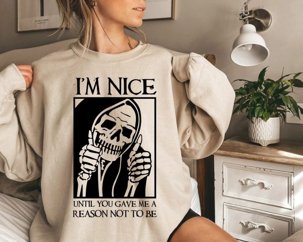 I’m Nice Skeleton Halloween Shirt