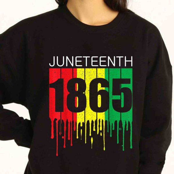 Juneteenth Black African American Flag Freedom Vintage T Shirt