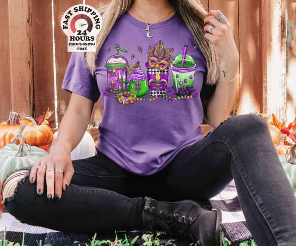 Mardi Gras Coffee Drink Shirt