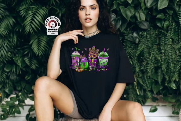 Mardi Gras Coffee Drink Shirt