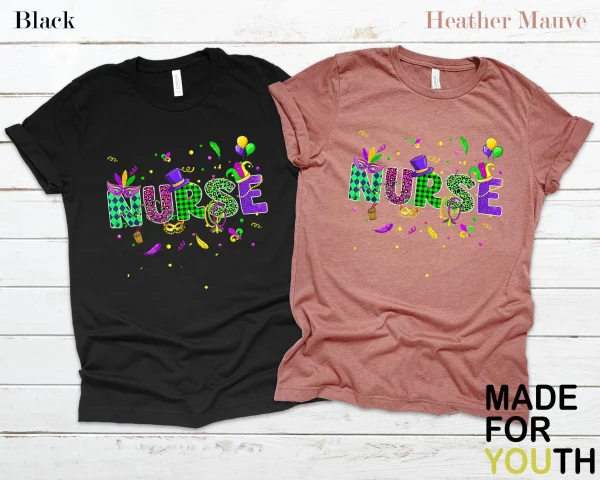 Nurse Mardi Gras Festival Nursing Flower De Luce Shirt