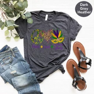 Peace Love Mardi Gras Fat Tuesday Shirt 5