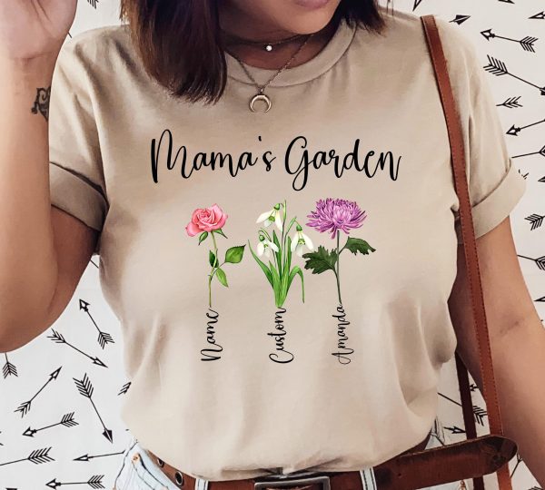 Personalized Kid Name Mom Mothers Day Shirt