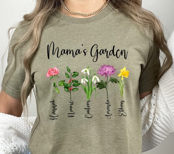 Personalized Kid Name Mom Mothers Day Shirt