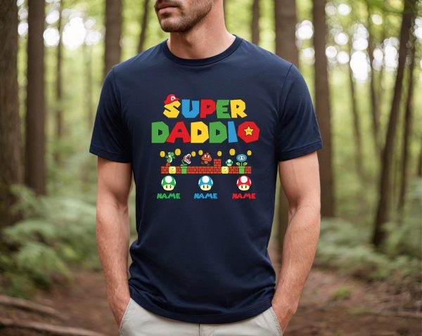 Personalized Super Daddio Game Custom Kids Name Shirt