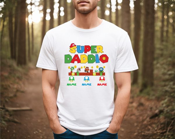 Personalized Super Daddio Game Custom Kids Name Shirt