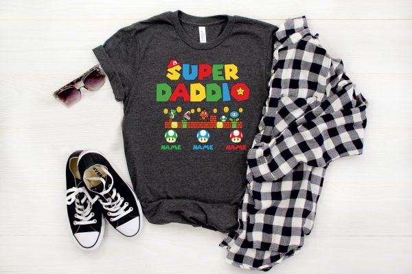 Personalized Super Daddio Game Custom Kids Name Shirt