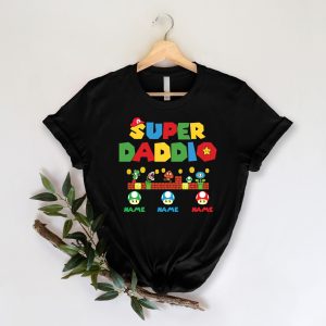 Personalized Super Daddio Game Custom Kids Name Shirt 5