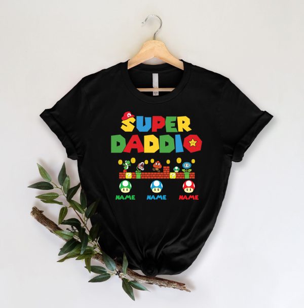 Personalized Super Daddio Game Custom Kids Name Shirt