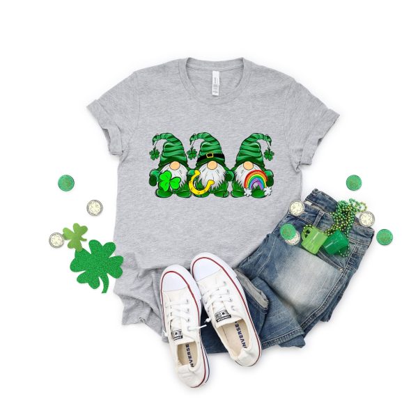 St Patricks Day Gnomes Shamrock Family Matching Shirt