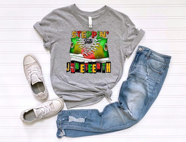 Steppin’ Into Juneteenth Black History Free-ish Shirt