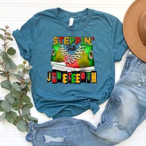 Steppin Into Juneteenth Black History Free ish Shirt 4