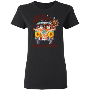 A Girl And Her Bulldog Living Life In Peace T Shirts 13