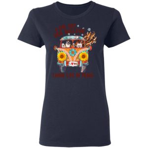 A Girl And Her Bulldog Living Life In Peace T Shirts 3