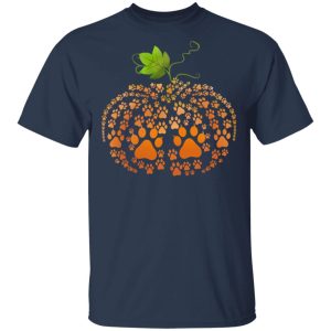 Cat Paw Print Pumpkin Halloween T Shirts 11