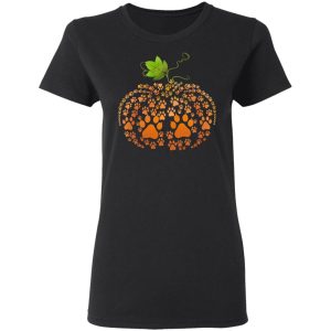 Cat Paw Print Pumpkin Halloween T Shirts 13