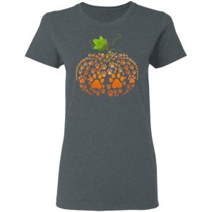 Cat Paw Print Pumpkin Halloween T Shirts 2