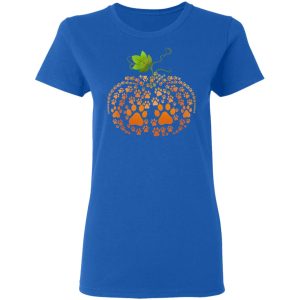 Cat Paw Print Pumpkin Halloween T Shirts 4