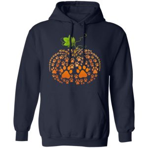 Cat Paw Print Pumpkin Halloween T Shirts 7