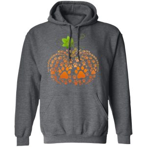 Cat Paw Print Pumpkin Halloween T Shirts 8