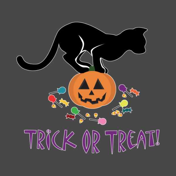 Cat Trick or Treat Halloween T-Shirt