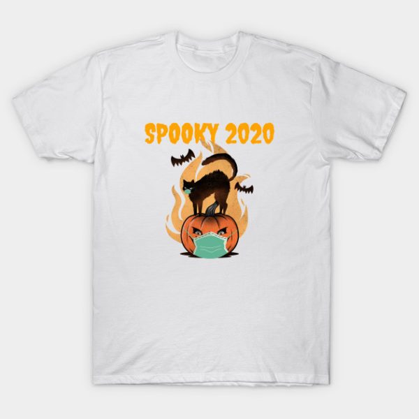 Cat and Pumkin Halloween spooky 2020 T-shirt