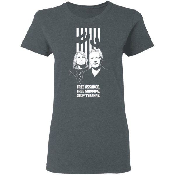 Free Assange. Free Manning. Stop Tyranny T-Shirts, Hoodies, Sweatshirt