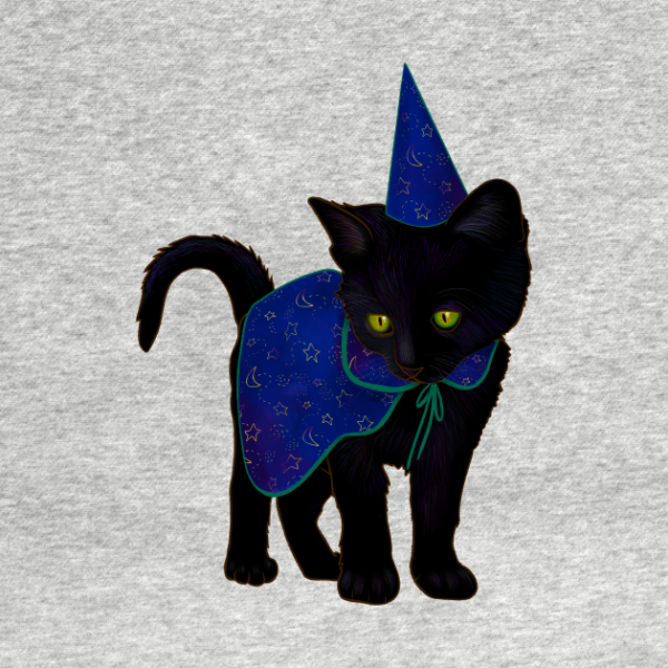 Happy Halloween Black Kitten dressed T-shirt