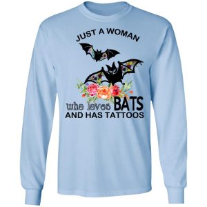 Just A Woman Who Loves Bats And Has Tattoos T Shirts Hoodies Long Sleeve 4