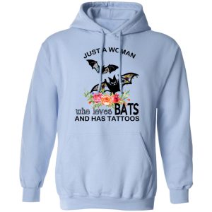 Just A Woman Who Loves Bats And Has Tattoos T Shirts Hoodies Long Sleeve 7