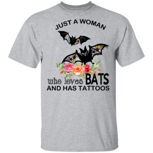 Just A Woman Who Loves Bats And Has Tattoos T Shirts Hoodies Long Sleeve 9