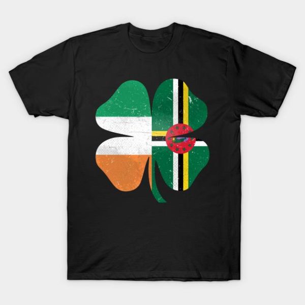 St. Patrick’s Day Clover Ireland Dominica flag t-shirt