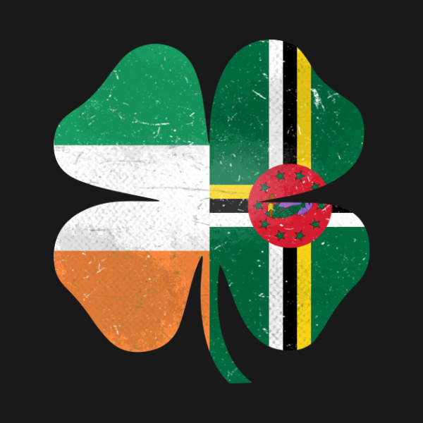 St. Patrick’s Day Clover Ireland Dominica flag t-shirt