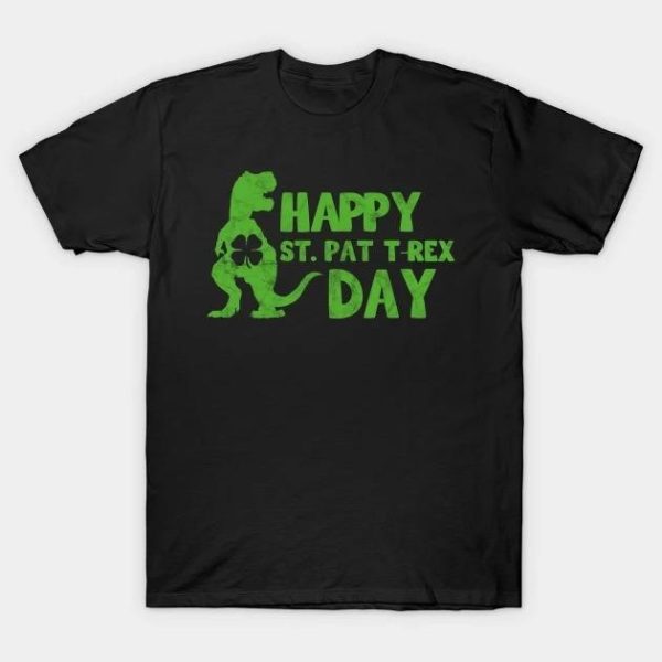 St. Patrick’s Day Happy St Pat Trex Day Dino T-shirt