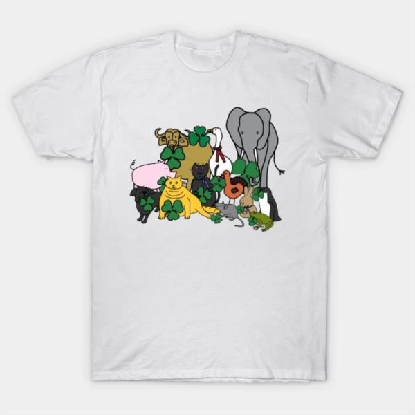 St Patricks Day Shamrock Animals T-Shirt