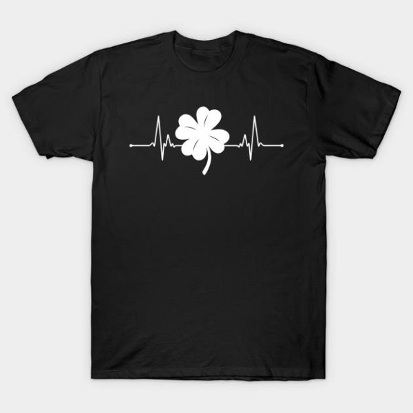 St. Patrick’s Day Shamrock Clover Ireland heartbeat t-shirt