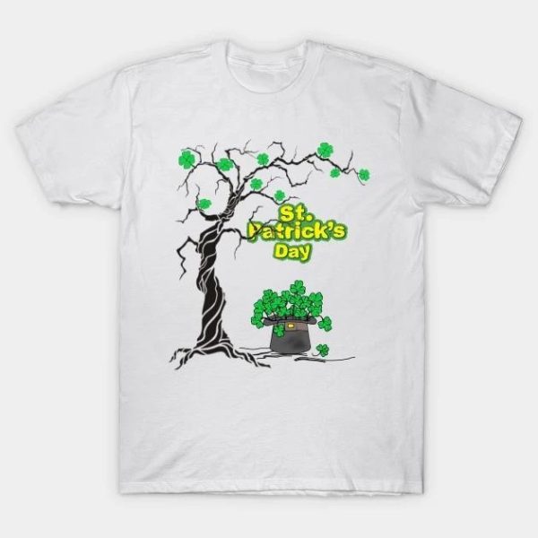 St. Patrick’s Day Shamrock tree and Leprechaun hat T-shirt