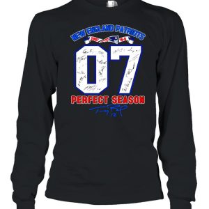 07 New England Patriots perfect season Tom Brady signature shirt 3