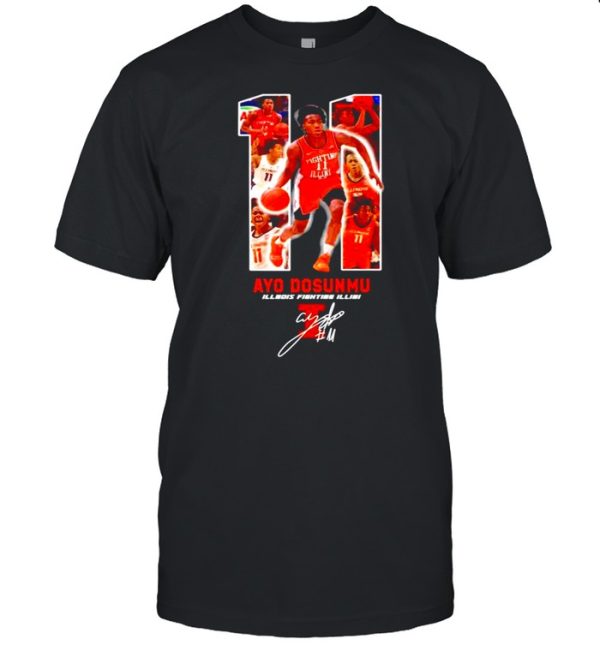 11 Ayo Dosunmu Illinois Fighting Illini signature shirt